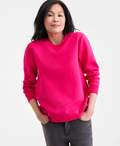 Style & Co Women's Long-Sleeve Crewneck Sweatshirt, Created for Macy's