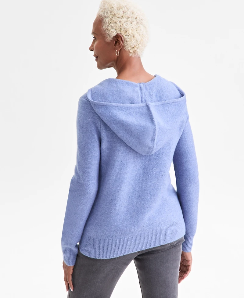 Style & Co Petite Split-Neck Hoodie, Macy's Exclusive