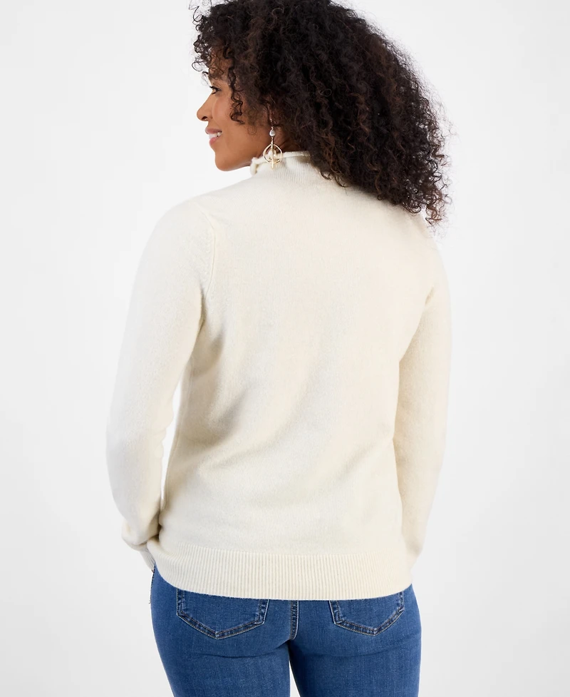 Style & Co Petite Mock Neck Sweater, Macy's Exclusive