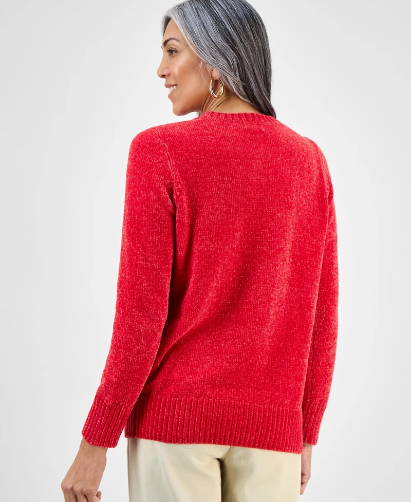 Style & Co Petite Diamond-Texture Cable-Knit Sweater, Macy's Exclusive