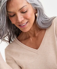 Style & Co Women's V-Neck Long-Sleeve Sweater, Created for Macy's