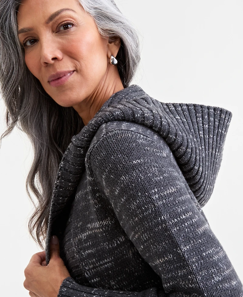 Style & Co Women's Open-Front Hooded Cardigan, Macy's Exclusive
