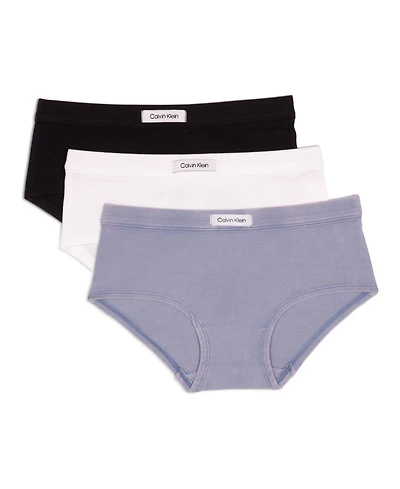 Calvin Klein Big Girls 3-Pack Tab Logo Hipster