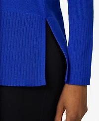 Melissa Paige Women's Boat Neck Ribbed Sweater