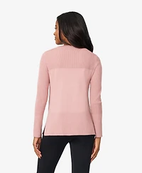 Melissa Paige Women's Boat Neck Ribbed Sweater