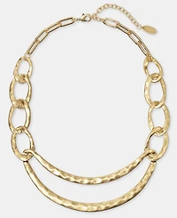 Style & Co Hammered Link Statement Necklace, 16" + 3" extender, Macy's Exclusive