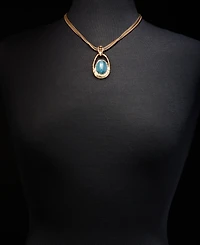 Style & Co Stone Triple Chain Pendant Necklace, 18" + 3" extender, Macy's Exclusive