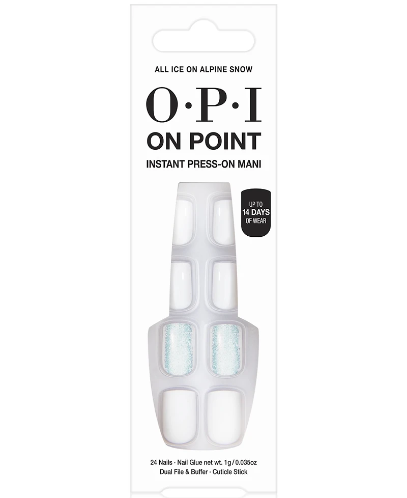 Opi On Point Instant Press-On Mani - All Ice On Alpine Snow