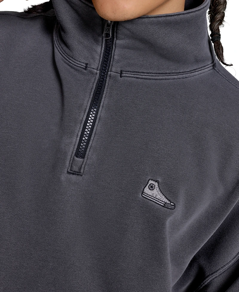 Converse Men's Loose Fit Sneaker Patch Sweatshirt