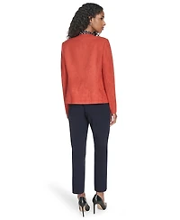 Tommy Hilfiger Women's Scuba Suede Long Sleeve Jacket