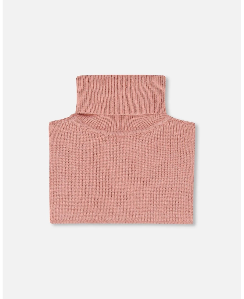 Deux par Girl Turtleneck Neckwarmer Dusty Pink - Toddler|Child