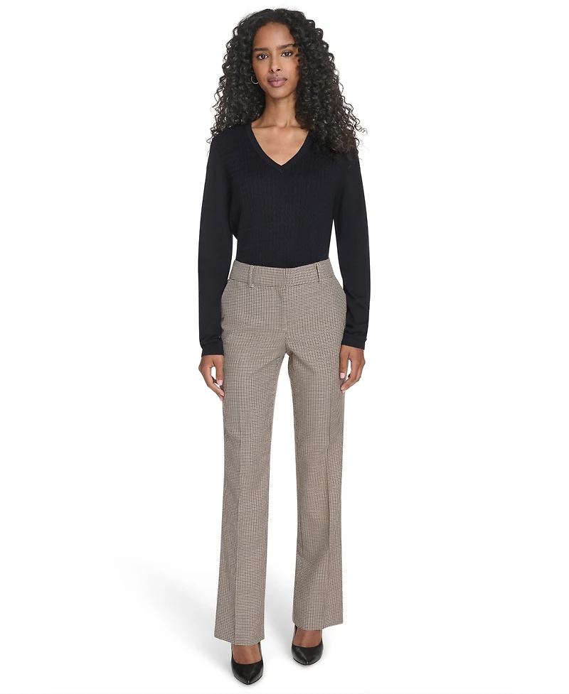 Tommy Hilfiger Women's Houndstooth Bootcut Trousers