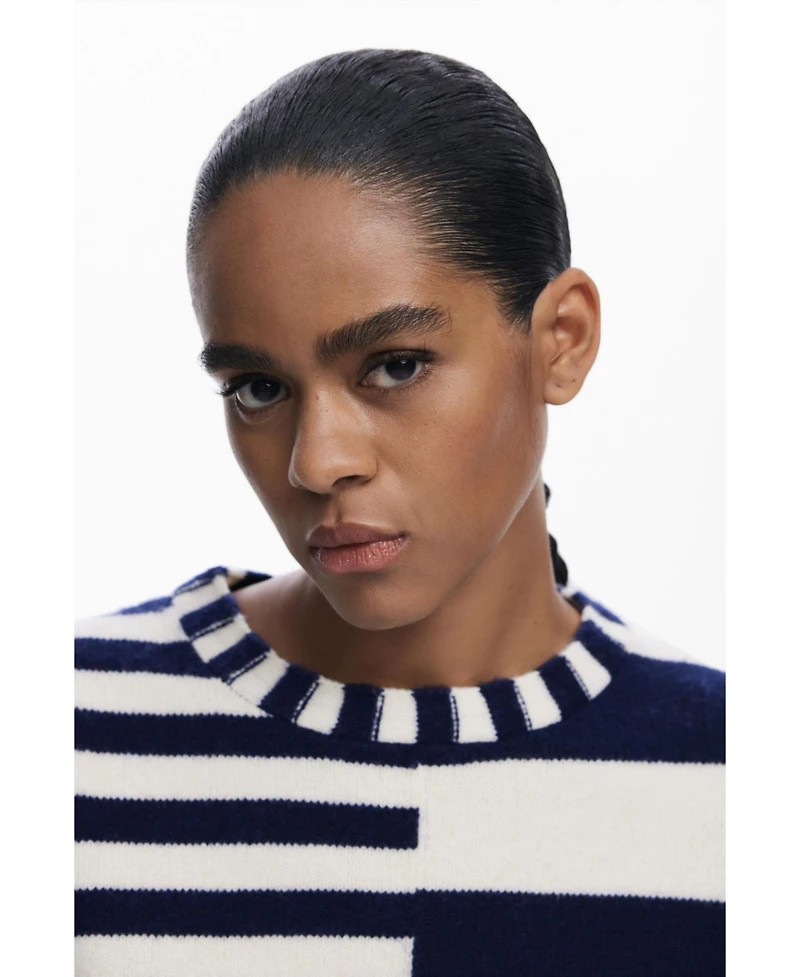 Desigual Women's Combined striped sweater