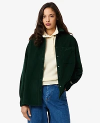 Lacoste Usa Women's Corduroy Button Up Top