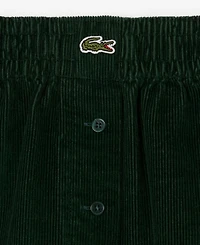 Lacoste Usa Women's Corduroy Wide Fit Shorts