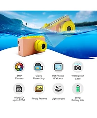 myFirst Camera 2 () Kids Action Camera with IPX8 Waterproof & Shockproof Case, 1080p Video 8MP Photo, Tripod Mount, Action Camera for Swimming
