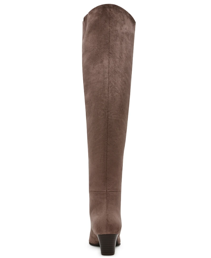 Dv Dolce Vita Women's Stryker Wide-Calf Over-the-Knee Pull On Heeled Boots