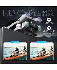 Contixo F21 Pro Foldable Drone with 4.3" Screen Remote, Obstacle Avoidance, Brushless Motors, 2 Batteries for Beginners