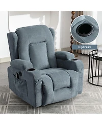 Power Lift Recliner Chair Recliners for Elderly with Heat and Massage Recliner Chair for Living Room with Infinite Position and Side Pocket,Usb Charge