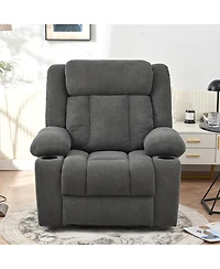 Flynama Power Lift Recliner Chair for Elderly,Fabric Lift Chairs for Living Room w/ Extended Footrest,Classic Single Sofa,Home Theater Seat with 2 Cup