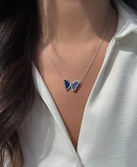 Kamaria Butterfly Necklace with Blue Lapis in 14k Gold Plated Sterling Silver
