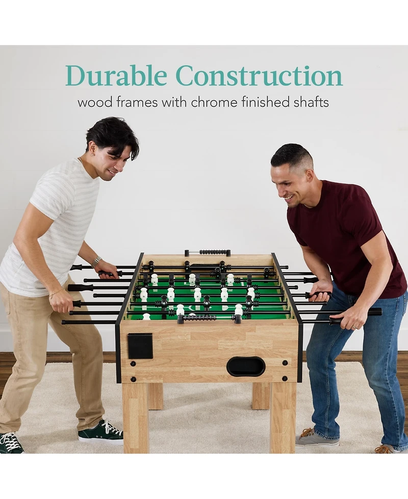Best Choice Products Full 54in Regulation Foosball Table for Home, Game Room w/ 2 Balls, Cup Holders