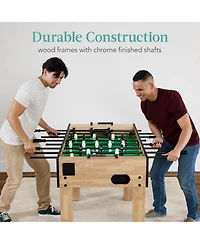 Best Choice Products Full 54in Regulation Foosball Table for Home, Game Room w/ 2 Balls, Cup Holders