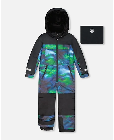 Deux par Boy One-Piece Teknik Snowsuit Aurora Borealis