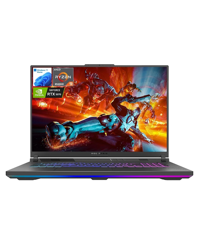 Asus Rog Strix 18" Gaming Laptop, Ryzen 9 8940HX, 16GB Ram, Rtx 5070, 1TB Ssd, 240Hz Wqxga Display, Windows 11 Home, Black