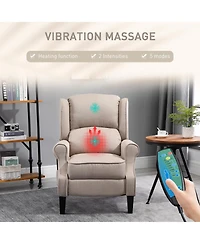 Homcom Massage Recliner Sofa with Heat Function, Remote Control,