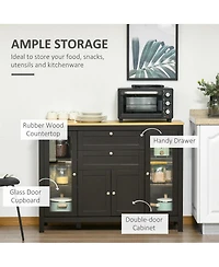Homcom 47" Server Buffet Storage Sideboard Cupboard Cabinet Organizer,