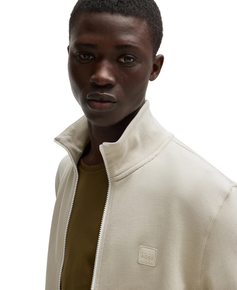 Boss by Hugo Men's Logo Badge Zip-Up Sweatshirt