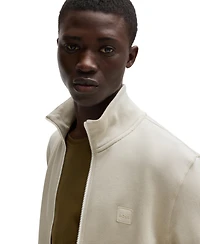 Boss by Hugo Men's Logo Badge Zip-Up Sweatshirt