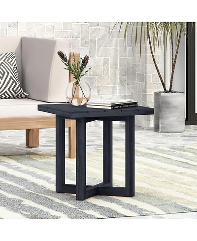 Streamdale Furniture Acacia Wood Outdoor Side Table with Slat Top