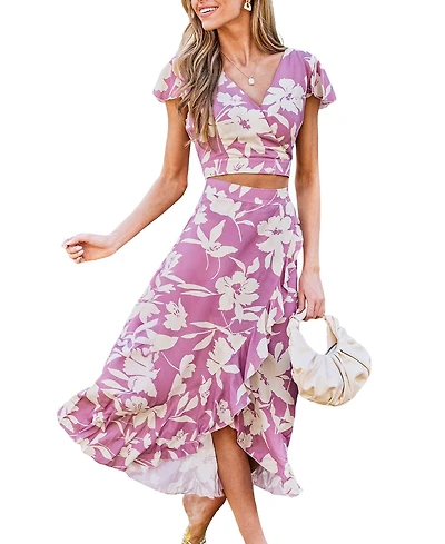 Cupshe Women's New Blooms Floral 2-Piece Set