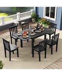 Gymax Patio Expandable Dining Table 31.5''-63'' Adjustable Rectangular All Weather Table