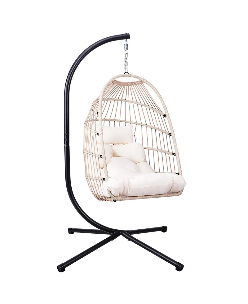 Flynama Outdoor Egg Hanging Chair with Stand