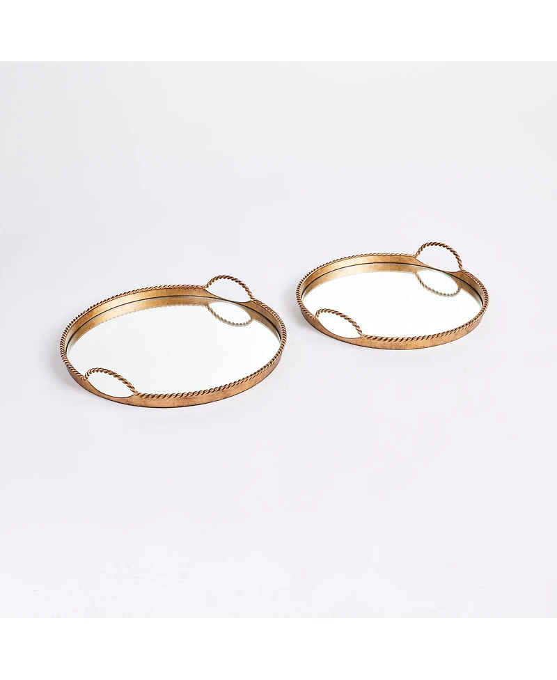 Napa Home & Garden Braiden Decorative Mirrored Trays Set of 2