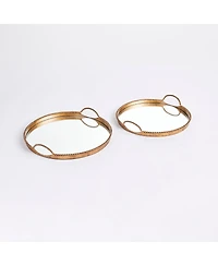 Napa Home & Garden Braiden Decorative Mirrored Trays Set of 2