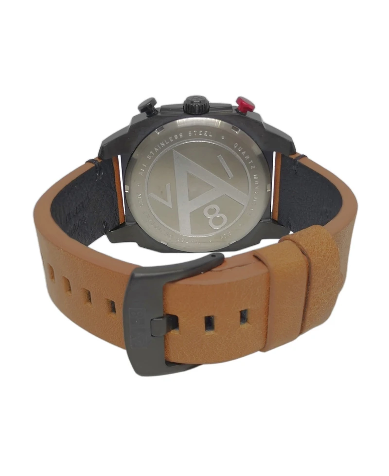 Avi-8 Men's Hawker Hunter Chronograph Retrograde Edition Genuine Leather Strap Watch 45mm