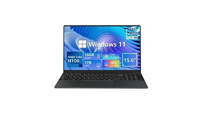 Memozuoix 15.6" Laptop Intel N100, 16GB Ram, 1TB Ssd, Windows 11 Work Computer, Fingerprint Reader, Backlit Keyboard