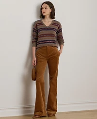 Lauren Ralph Women's Fair Isle V-Neck Sweater