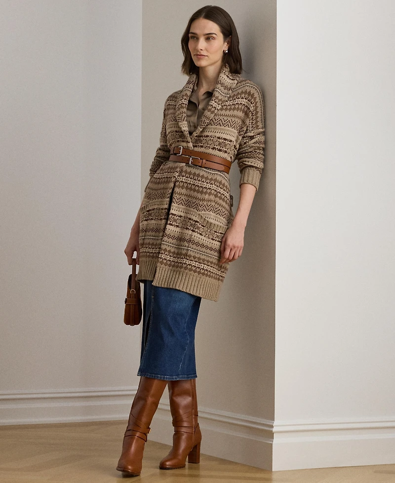 Lauren Ralph Women's Superb Siera Long Sleeve Cardigan Sweater