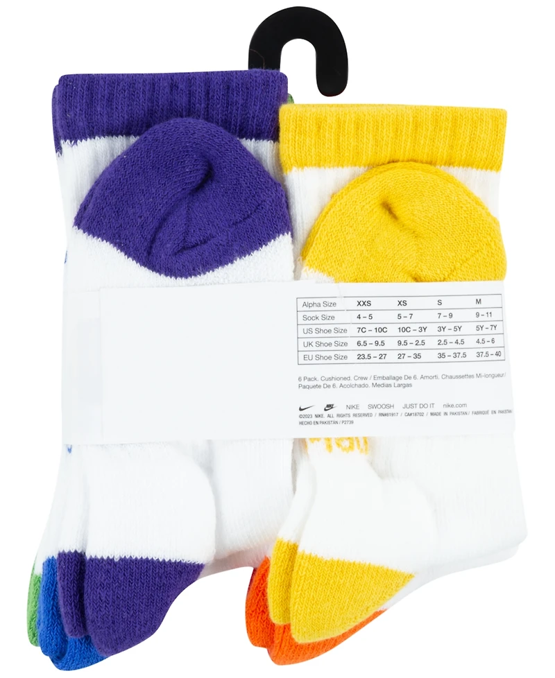 Nike Little Unisex 6-Pack Color Pop Socks