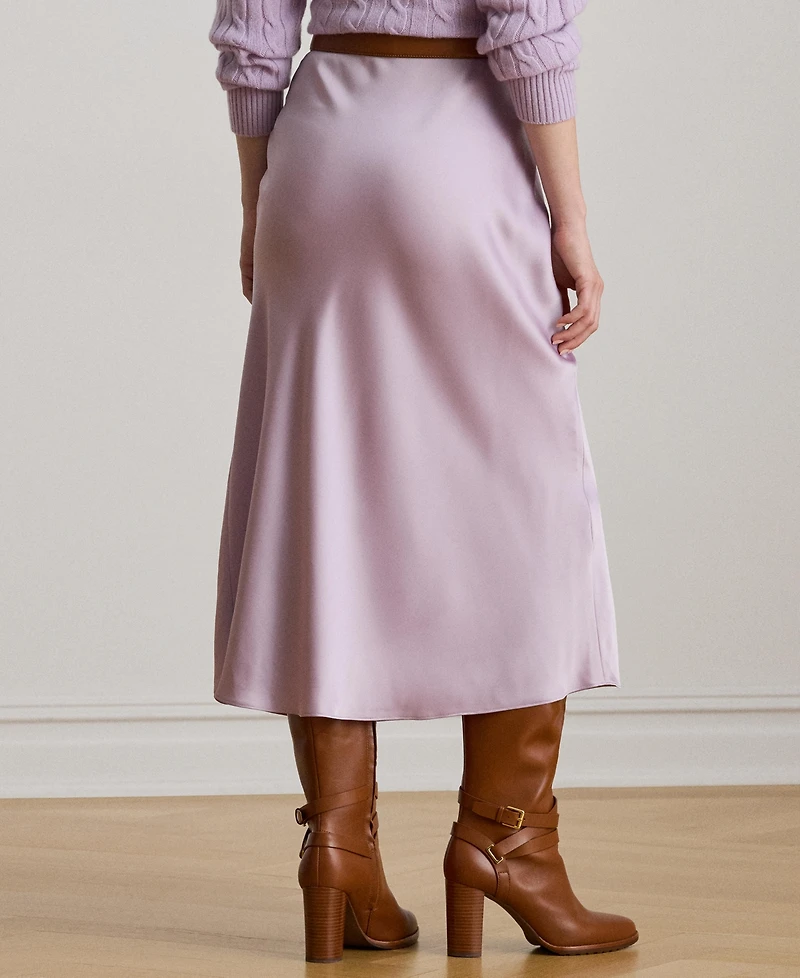 Lauren Ralph Women's Satin Charmeuse Midi Skirt