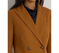 Lauren Ralph Women's Doeskin Nashill Double Breasted Twill Blazer