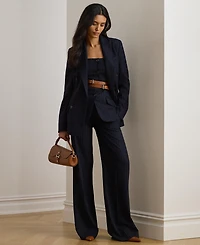 Lauren Ralph Women's Suiting-Welre Wool Twill Pinstripe Pants