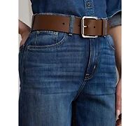 Lauren Ralph Women's High-Rise Wide-Leg Rigid Denim Jeans