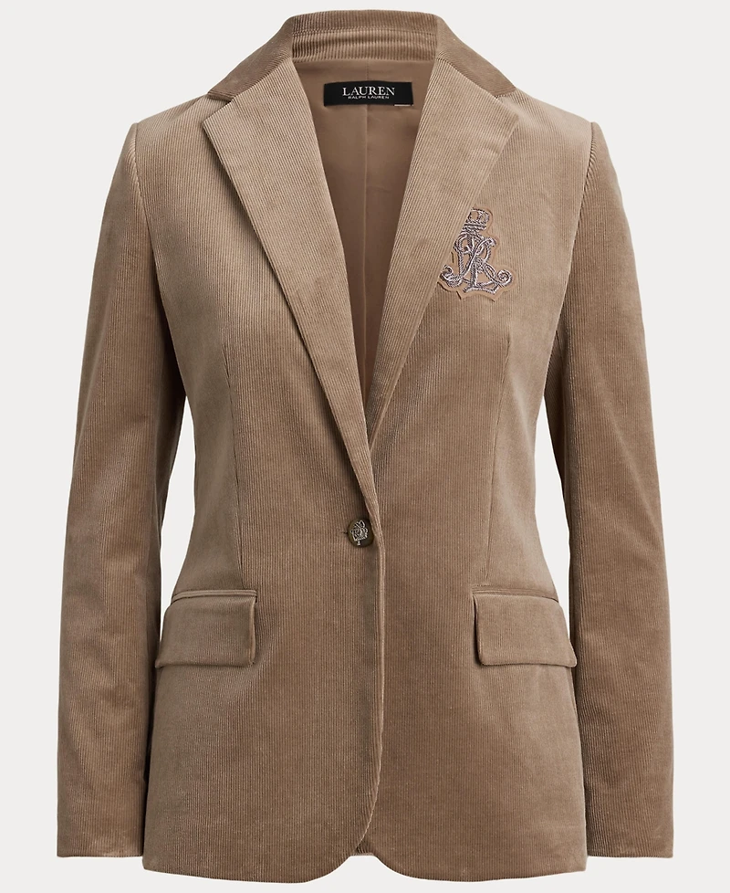 Lauren Ralph Women's Bullion Corduroy Long Sleeve Blazer