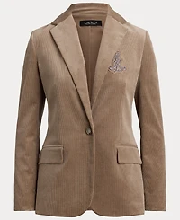 Lauren Ralph Women's Bullion Corduroy Long Sleeve Blazer